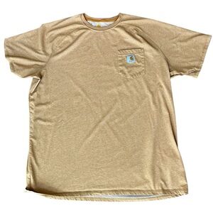 Carhartt Force 2XL Tall Mustard Yellow Pocket T-Shirt Relaxed Fit Crewneck